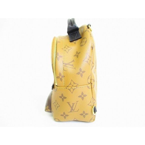 Louis Vuitton Monogram Reverse Palm Springs Backpack MINI Rucksack Daypack Brown - Picture 3 of 6